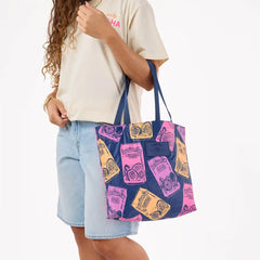 Summertime Reversible Tote in POG on Navy